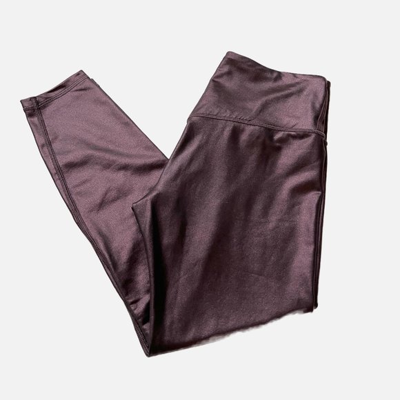 Athleta Elation Ultra Rise Shimmer Tight Leggings in Antique Burgundy, Size SP - Picture 7 of 12